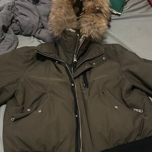 Brown Jacket with Fur Hood